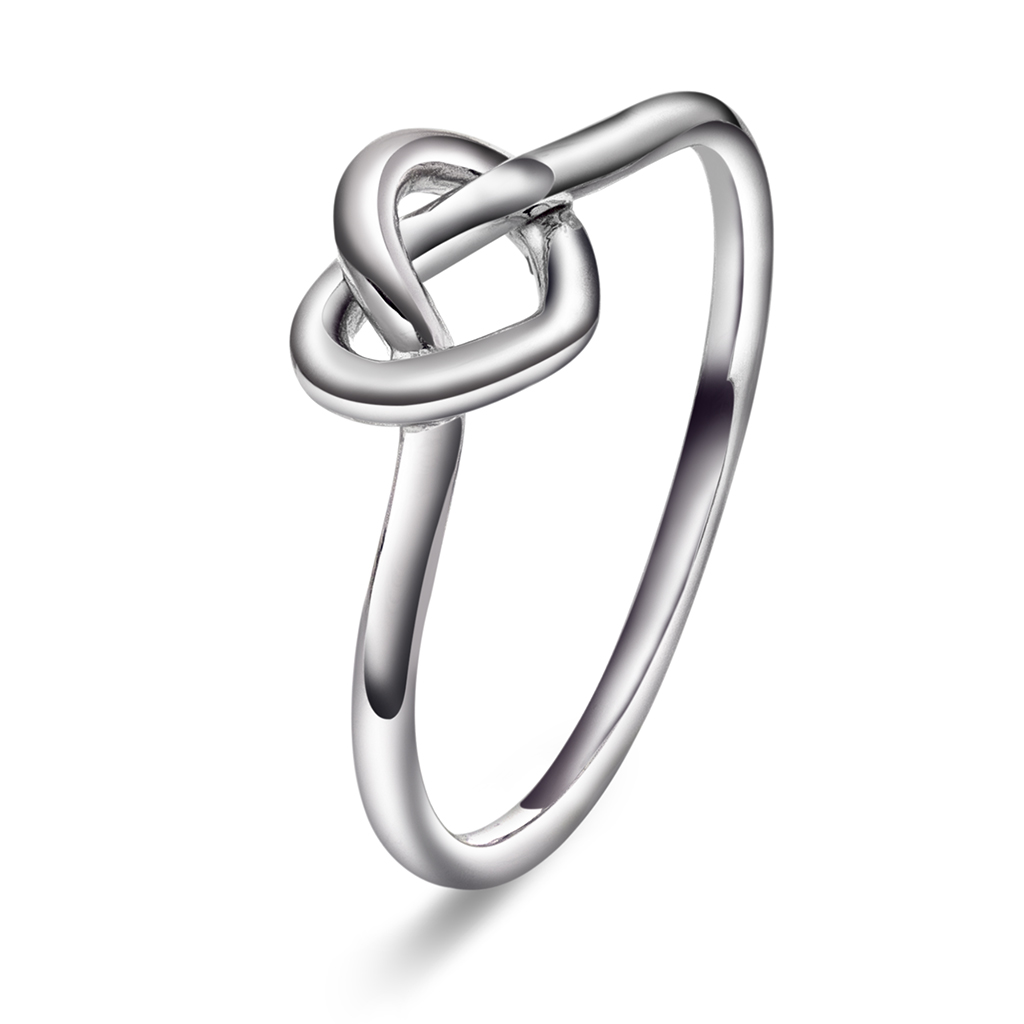 Ring i sølv knutehjerte, størrelse Ring i sølv hjerteknute, 62