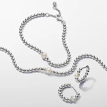 Bilde nummer 3 av Pandora Timeless,  Armbånd i 925 sølv med behandlet ferskvanns kulturperle