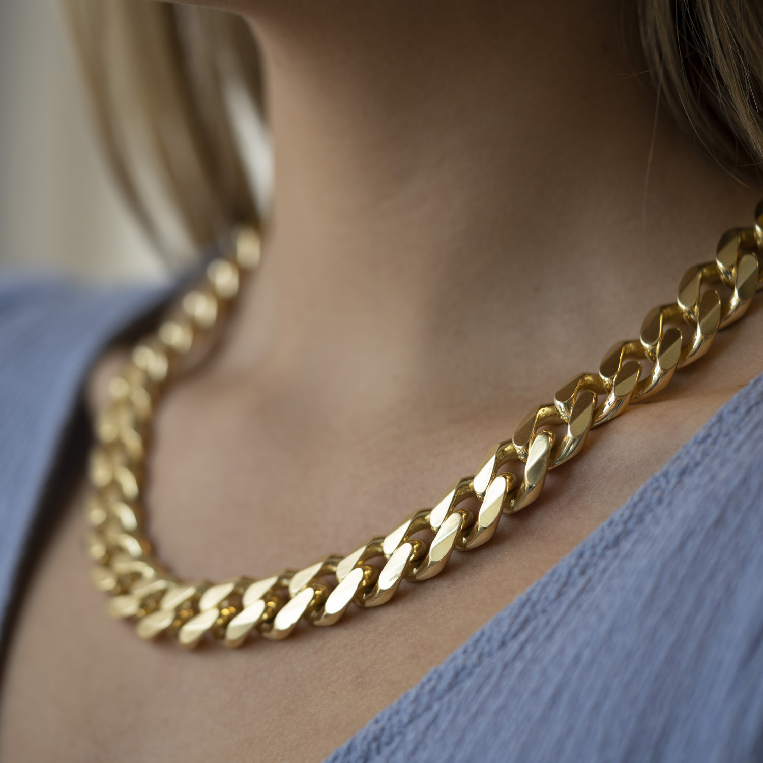 Bilde nummer 2 av Pan Jewelry, Panser kjede i forgylt sølv 15,8 mm, 50 cm