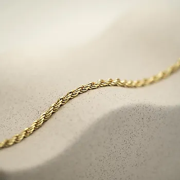 Bilde nummer 3 av Cordel armbånd i 925 forgylt sølv, 19 cm