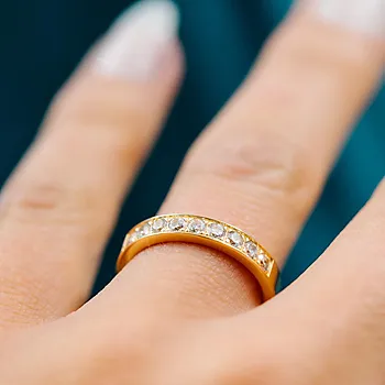 Bilde nummer 3 av Radiant LAB diamantring i 585 gult gull 0,54 ct