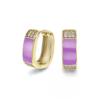 Pan Jewelry, Emanuella øreringer i 925 forgylt sølv med zirkonia