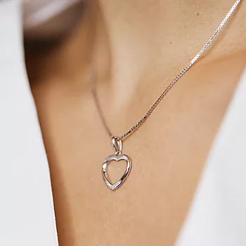 Bilde nummer 4 av Pan Jewelry, Hjertesmykke i 925 sølv med zirkonia
