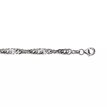 Pan Jewelry, Singapore kjede i sølv, 80 cm