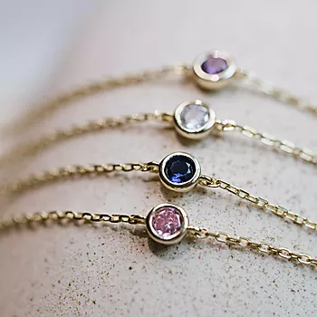 Bilde nummer 3 av Pan Jewelry, Armbånd i 925 forgylt sølv med rosa zirkonia