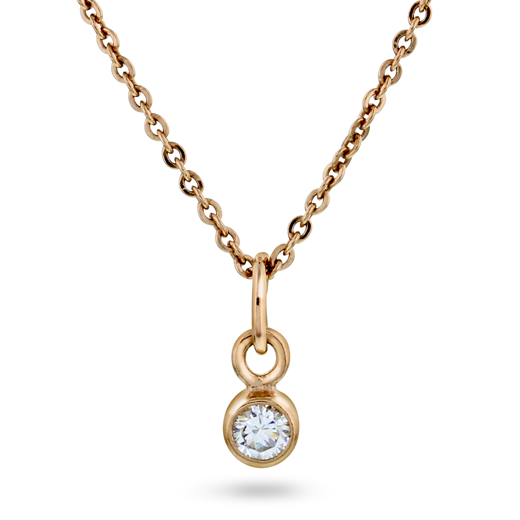 Pan Jewelry, Anheng i 925 rosèforgylt sølv med zirkonia