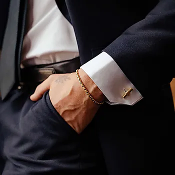 Bilde nummer 2 av Ur armbånd i forgylt stål