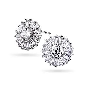 Pan Jewelry, Øredobber i 925 rhodinert sølv med zirkonia