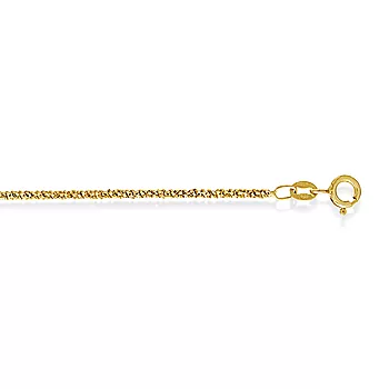 Pan Jewelry, Popcorn kjede i forgylt 925 sølv 1,8 mm, 50 cm