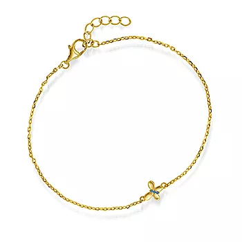 Pan Jewelry, Ankelkjede til barn i forgylt 925 sølv med sommerfugl