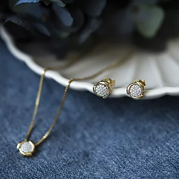 Bilde nummer 4 av Pan Jewelry, Øredobber i 585 gult gull med diamanter 0,12 ct
