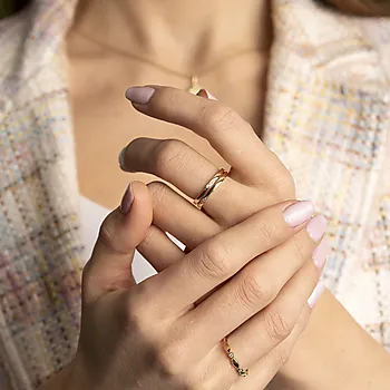 Bilde nummer 2 av Pan Jewelry, Ring i 585 gult gull med zirkonia