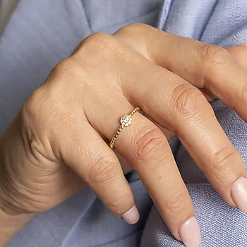 Bilde nummer 2 av Pan Jewelry, Ring i 925 forgylt sølv med zirkonia