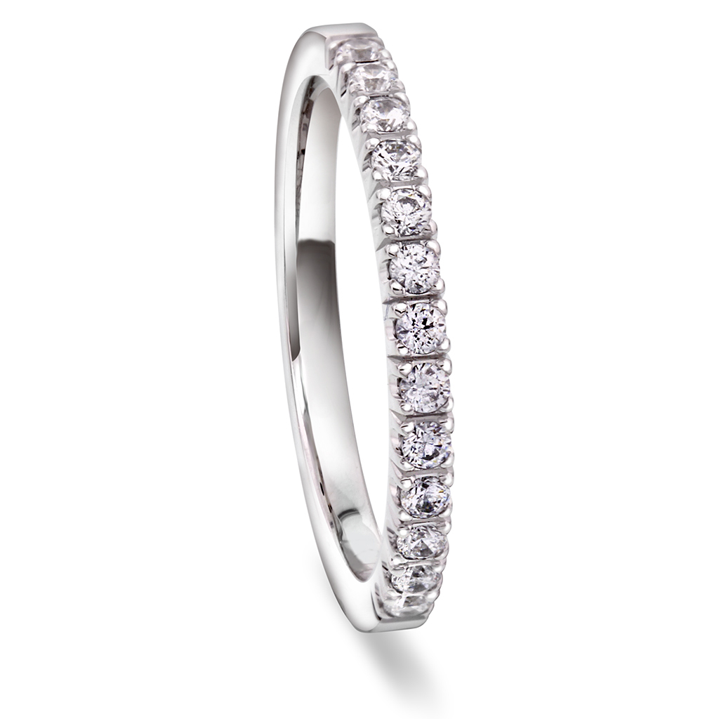 Moments by Pan Jewelry, Diamantring Faith i 585 hvitt gull 0,26 CT | 2,1 mm bredde