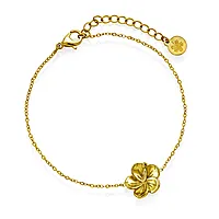 Hibiscus armbånd i forgylt stål