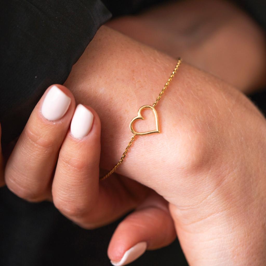 Bilde nummer 2 av Pan Jewelry, Armbånd i forgylt 925 sølv med hjerte
