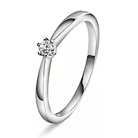 Olivia diamantring i 585 hvitt gull 0,07 ct