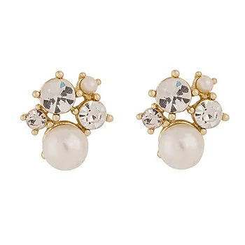 Noctelle øredobber i forgylt messing med perle