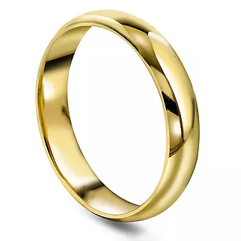 Giftering i 585 gult gull | 4 mm bredde