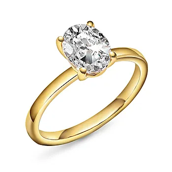 Empress LAB diamantring i 585 gult gull 2,00 ct