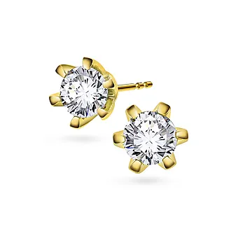 Vida diamantøredobber i 585 gult gull 0,60 ct