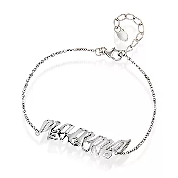 Pan Jewelry, Armbånd i sølv med teksten mamma evig ung