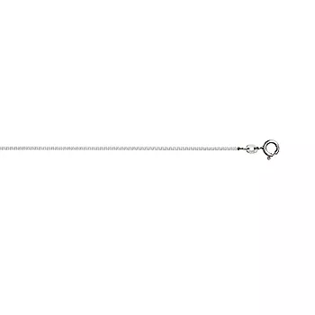 Veneziansk kjede i 585 hvitt gull 1,3 mm, 38-50 cm