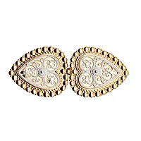 Beltespenne i 830 hvitt og forgylt sølv