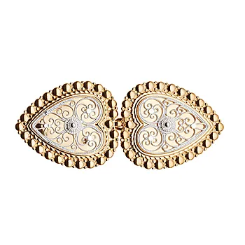 Beltespenne i 830 hvitt og forgylt sølv