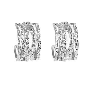 Steel Satin øreringer i stål