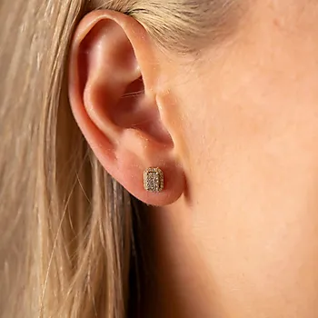 Bilde nummer 2 av Pan Jewelry, Øredobber i 585 gult gull med diamanter 0,30 ct