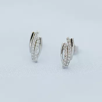 Bilde nummer 2 av Pan Jewelry, Øredobber i 585 hvitt gull med zirkonia
