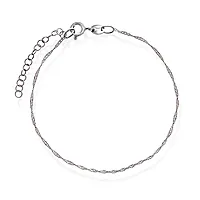 Pan Jewelry, Singapore armbånd i 925 rhodinert sølv, 19 cm