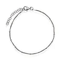 Pan Jewelry, Panser armbånd i 925 rhodinert sølv med kuler, 19 cm