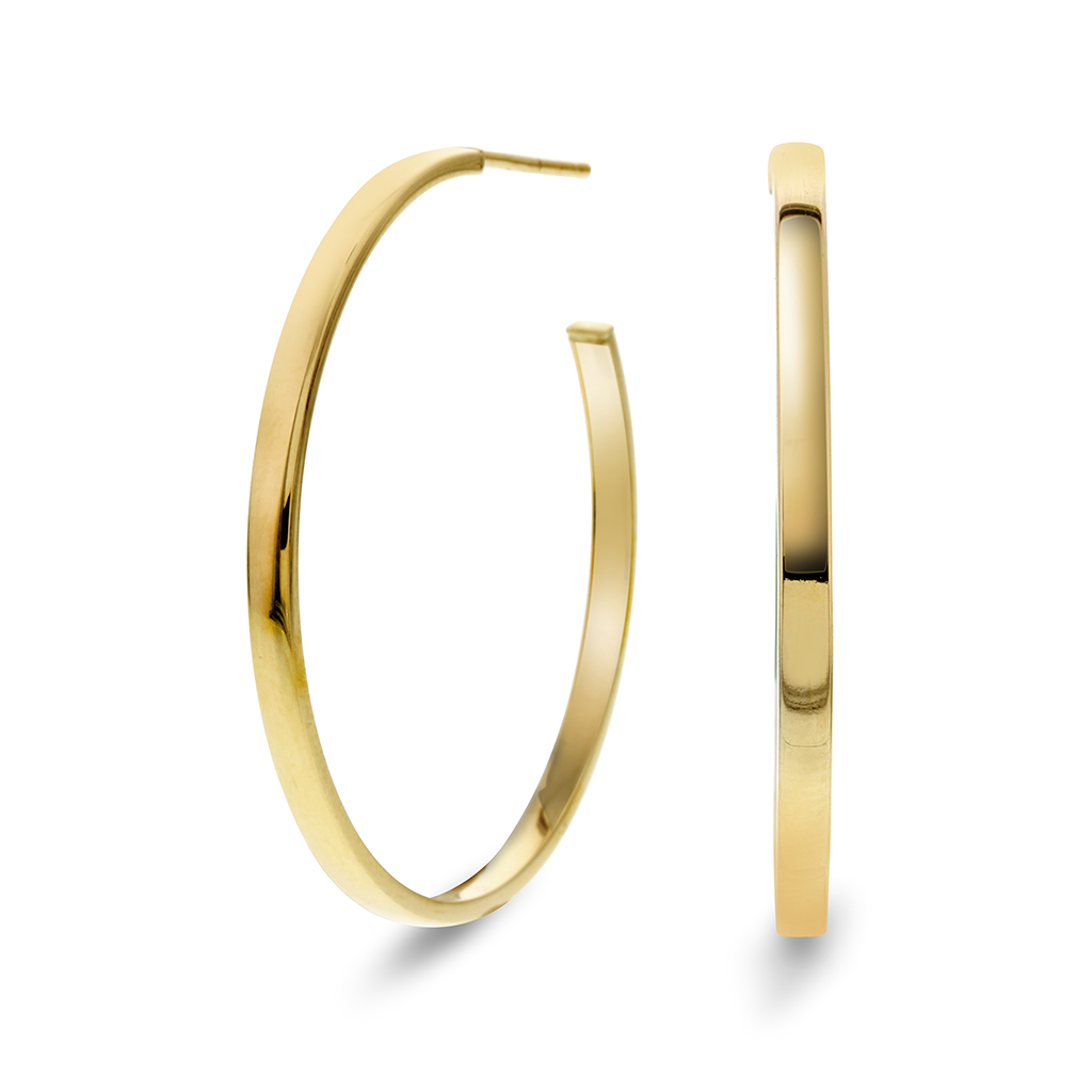 Pan Jewelry, Øreringer i 585 gult gull med 25 mm i diameter