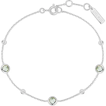 Bilde nummer 3 av Armbånd i 925 sølv med grønn zirkonia