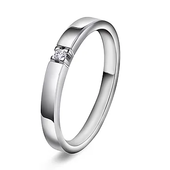 Sonja alliansering i 585 hvitt gull med 0,03 ct TWVS
