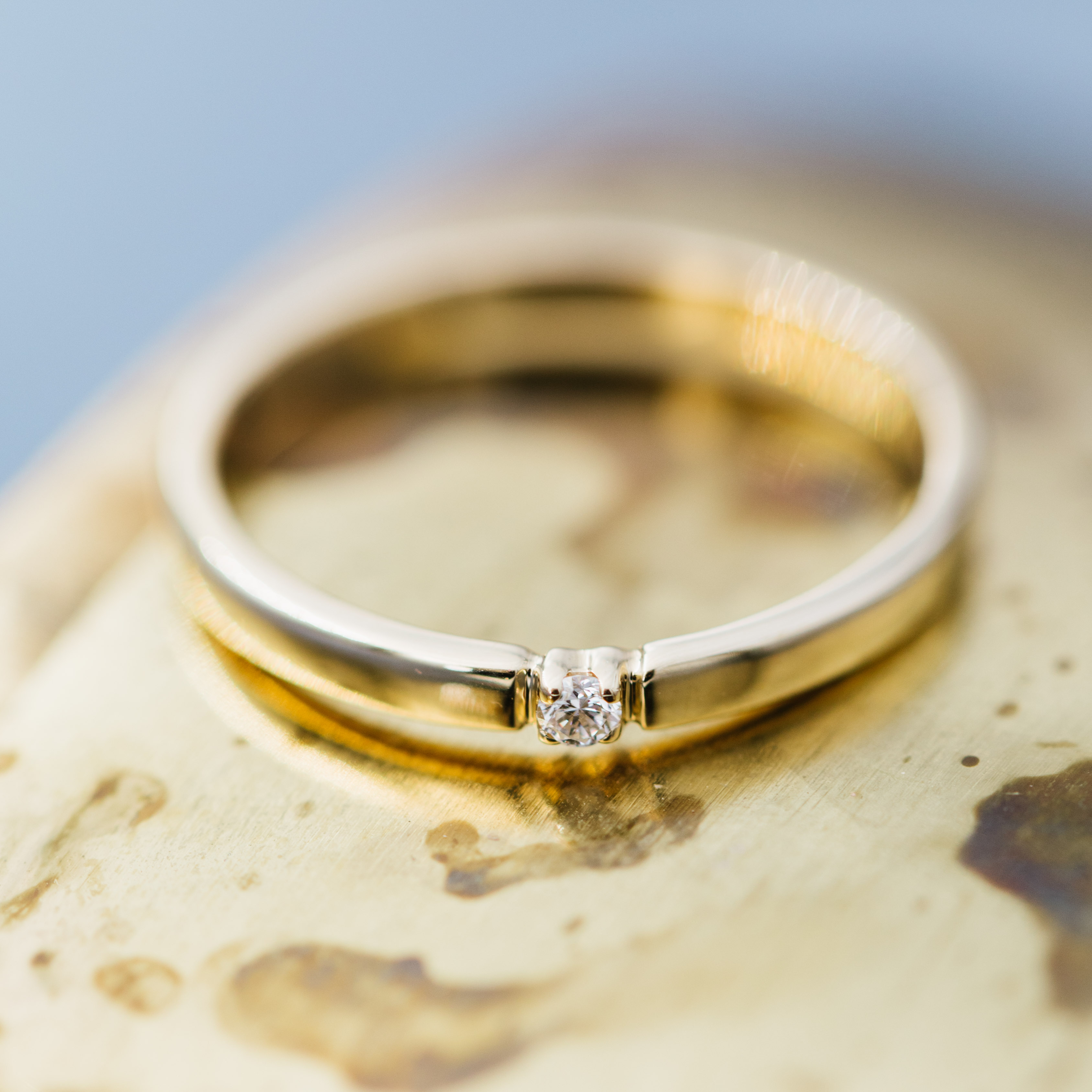 Bilde nummer 4 av Pan Jewelry, Angelica alliansering i 585 gult gull med diamanter 0,03 ct WSI