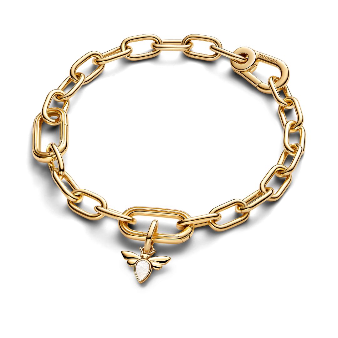 Bilde nummer 3 av Pandora Moments, Charm i forgylt 925 sølv med bie