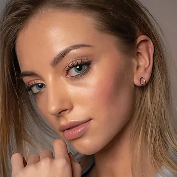 Bilde nummer 2 av Solin øredobber i 925 forgylt sølv