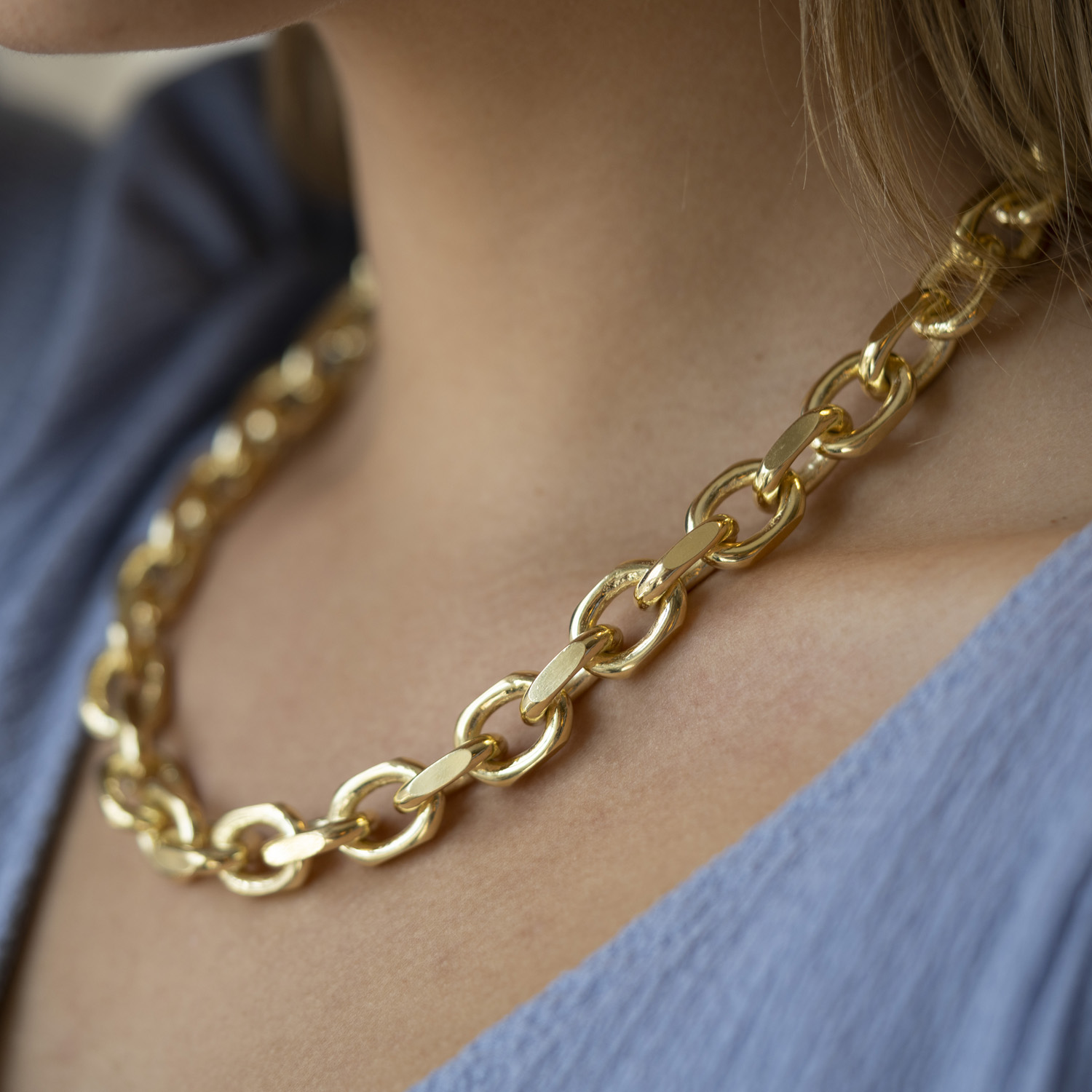 Bilde nummer 2 av Pan Jewelry, Anker kjede i forgylt 925 sølv 11,85 mm, 50 cm