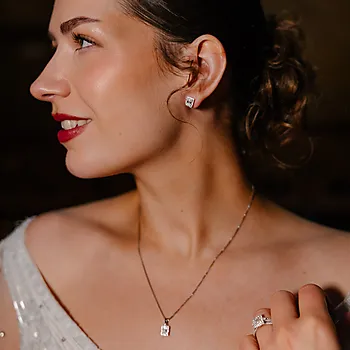 Bilde nummer 3 av Elizabeth diamantanheng i 585 hvitt gull 0,25 ct