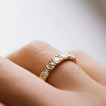 Bilde nummer 4 av Pan Jewelry, Lady alliansering i 585 gult gull med diamant 0,75 ct TWSI