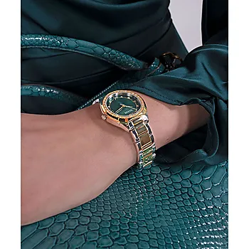 Bilde nummer 4 av Guess, Dress dameklokke med flerfarget stållenke