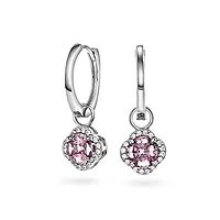 Pan Jewelry, Ivy øreringer i 925 sølv med rosa zirkonia