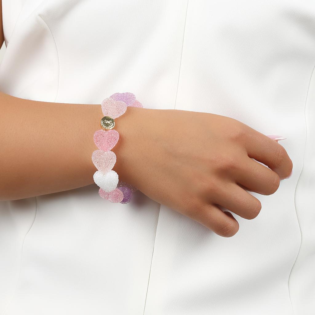 Bilde nummer 2 av Snö of Sweden, Sugar Hearts armbånd med rosa hjerter