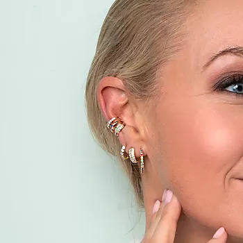 Bilde nummer 3 av Janne Formoe by Pan Jewelry, Ear cuff i forgylt sølv med zirkonia
