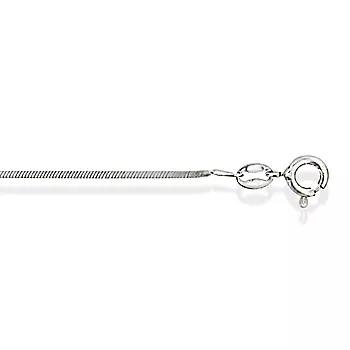 Pan Jewelry, Firkantet slangekjede i 925 sølv 1,2 mm, 42-50 cm