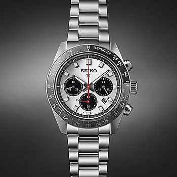 Bilde nummer 2 av Seiko, Prospex Speedtimer Solar herreklokke med stållenke og kronograf