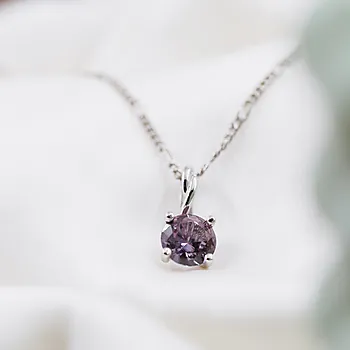 Bilde nummer 4 av Pan Jewelry Drops, Anheng i 585 hvitt gull med syntetisk Alexandritt